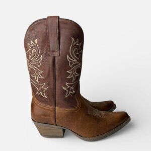 Sterling River Western Boots Women's 11 Brown Cowgirl Snip Toe SRC502